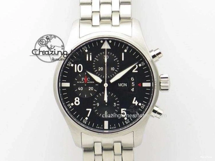 MIROTIME 1231 Modern PILOT IW389001 ZF 1:1 Best Edition Ceramic Case Black Dial on Nylon Strap A7750 (Same Function As Genuine) 7158